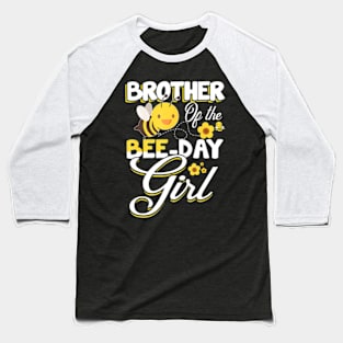 Brother of The Bee Day Girl Bee Birthday Party Theme Baseball T-Shirt